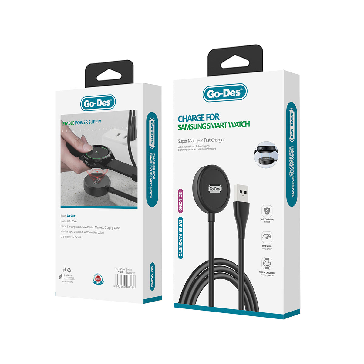 Go-Des GD-UC560 Galaxy Watch Akıllı Saat Magnetik Kablosuz Şarj Aleti - 2 Go-Des GD-UC560 Galaxy Watch Akıllı Saat Magnetik Kablosuz Şarj Aleti - 2